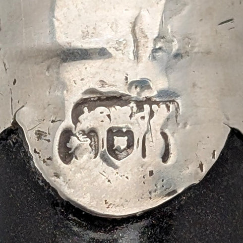 約 1900 年英國古董黑桿純銀圓柄手杖,90 厘米